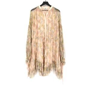 WE ARE KINDRED Isabelle Frill Silk Mini Dress Gilded Pastel Cream 4